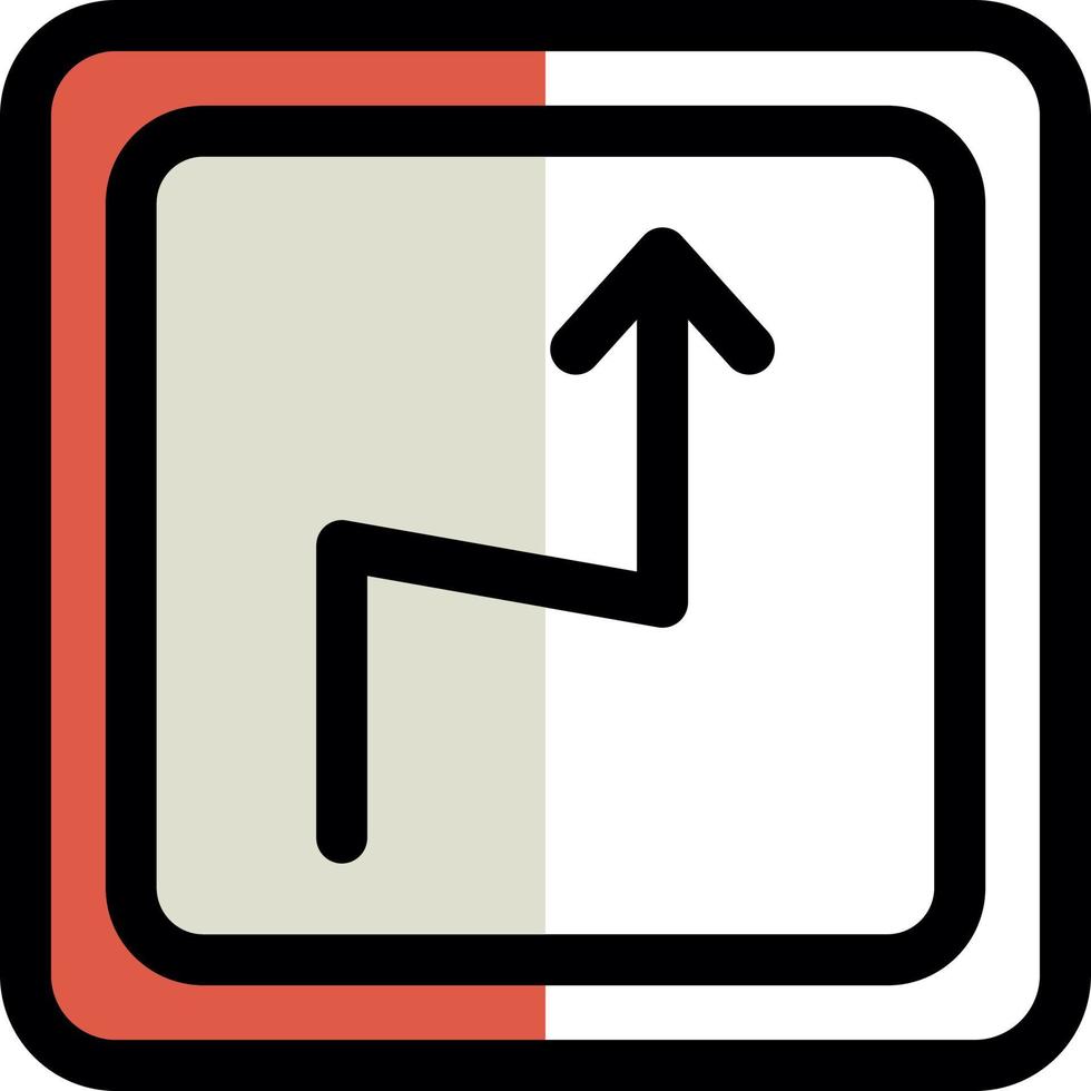 design de ícone de vetor de curva acentuada