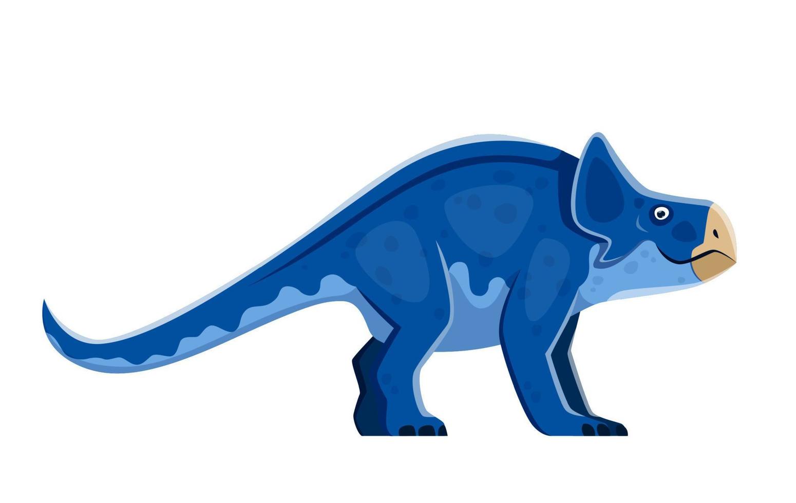desenho animado protocerátopo dinossauro cômico personagem vetor