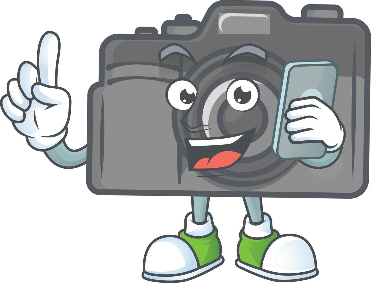 digital Câmera mascote ícone Projeto vetor