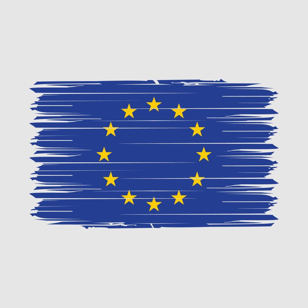 ilustração em vetor de pincel de bandeira europeia