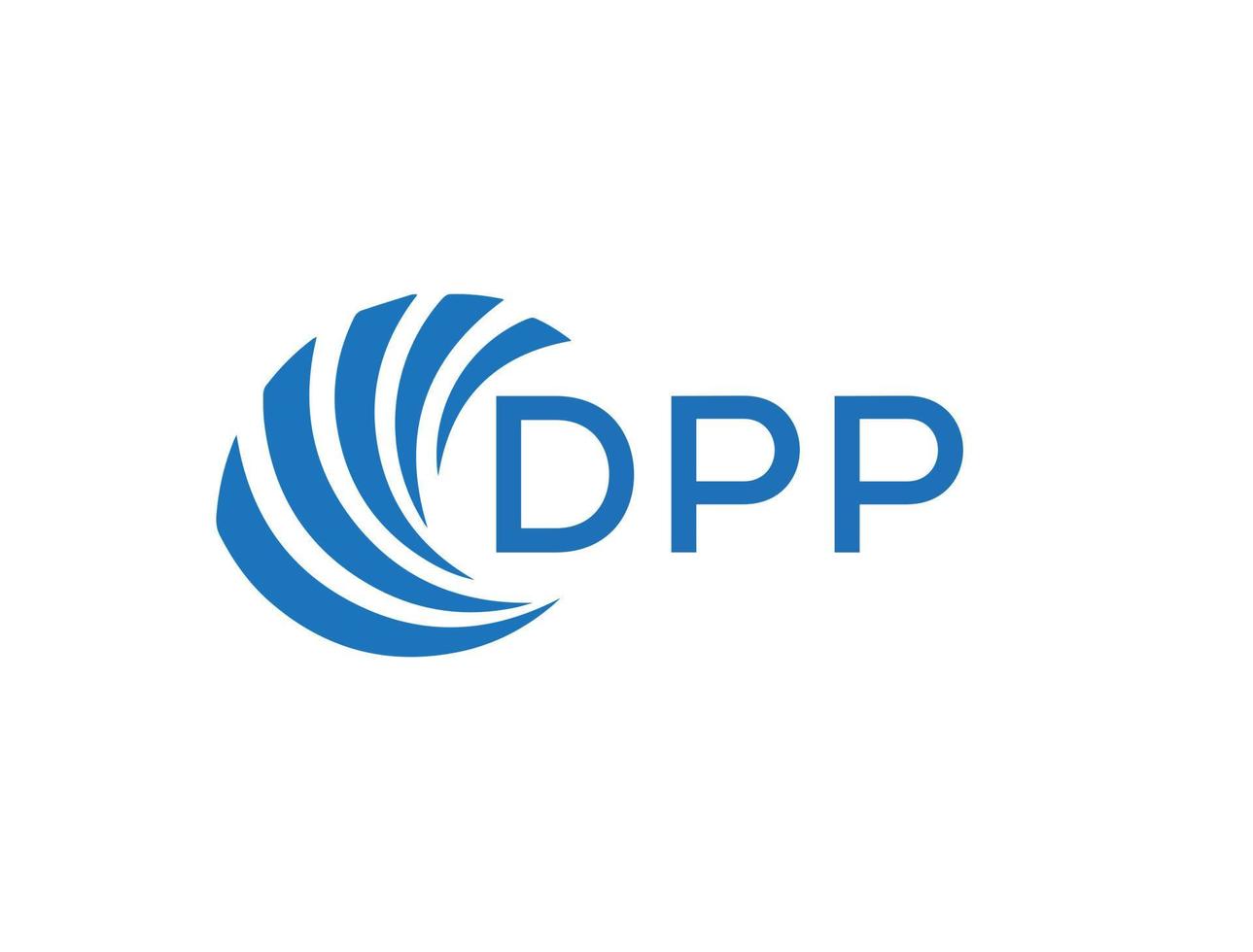 dpp carta logotipo Projeto em branco fundo. dpp criativo círculo carta logotipo conceito. dpp carta Projeto. vetor