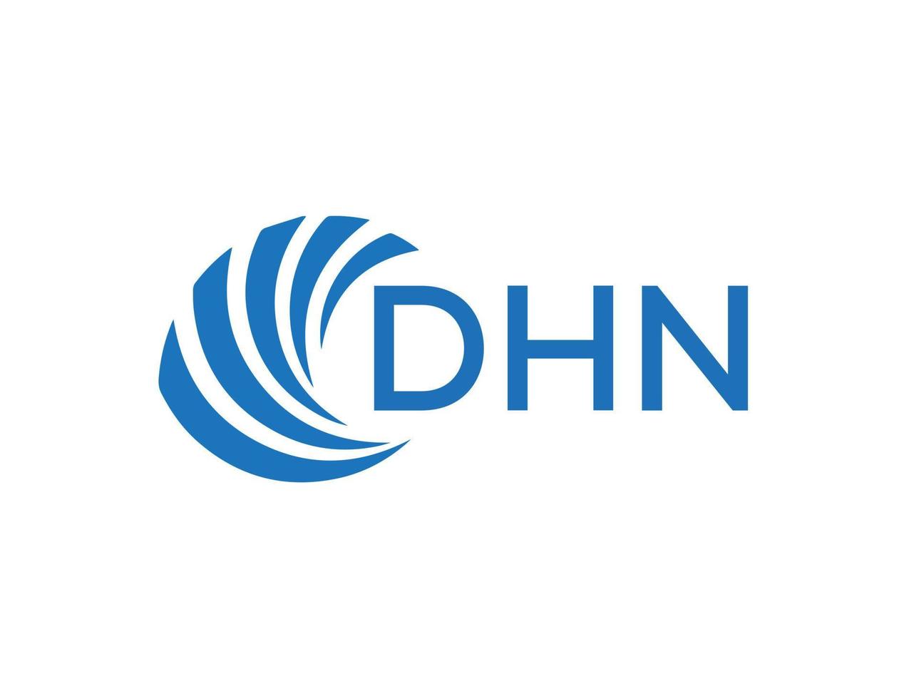 dhn carta logotipo Projeto em branco fundo. dhn criativo círculo carta logotipo conceito. dhn carta Projeto. vetor