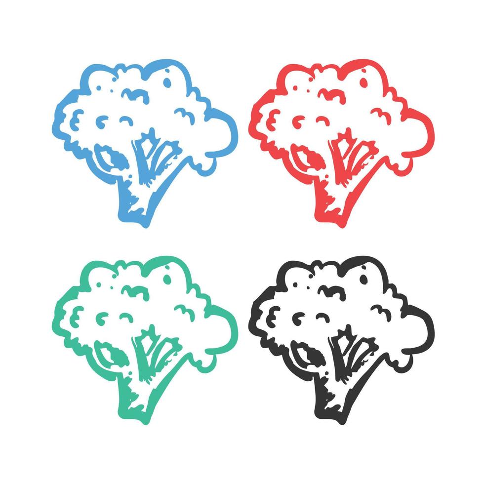 brócolis ícone, brócolis vegetal ícone, repolho ícone, brócolis logotipo vetor ícones dentro múltiplo cores