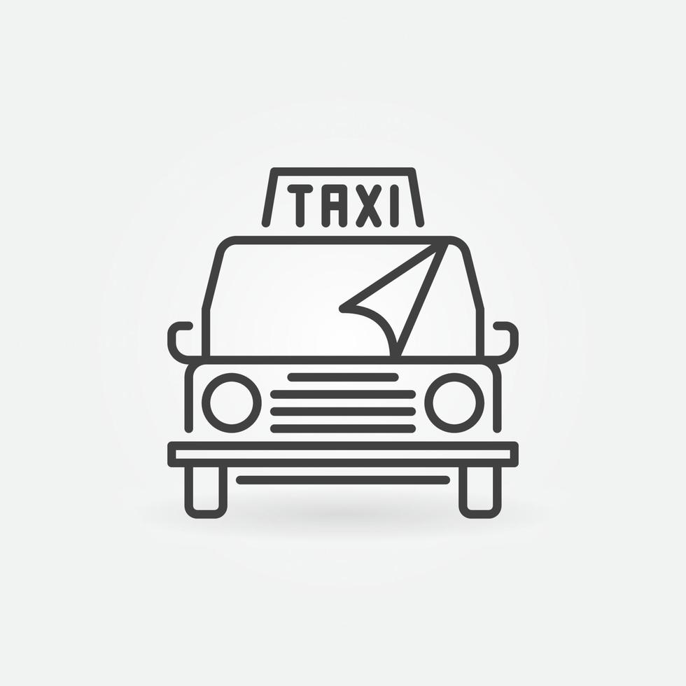 Táxi invólucro e publicidade vetor conceito linear ícone