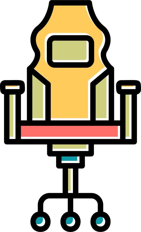 ícone de vetor de cadeira de jogos