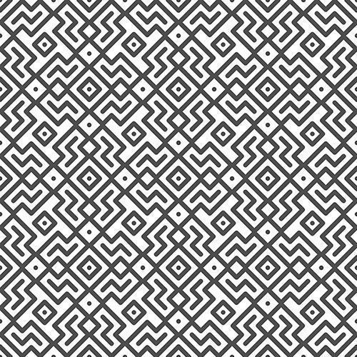 linha em zigue-zague girada sem costura abstrata e padrão de formas quadradas. padrão geométrico abstrato para vários fins de design. vetor