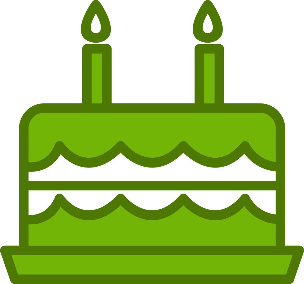 aniversário bolo com vela vetor ícone