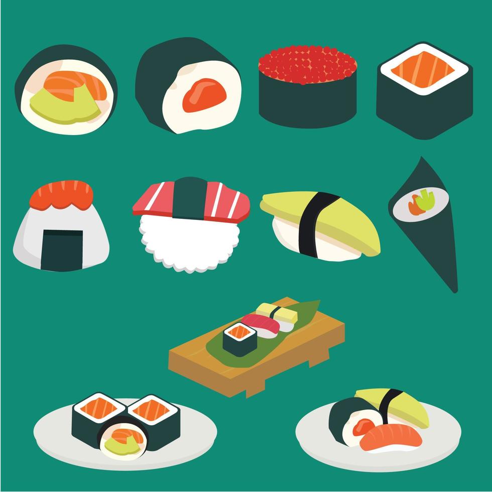 livre Sushi ícones livre vetor ilustração