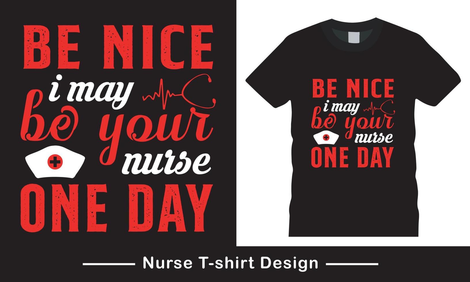 camiseta de enfermeira vetor