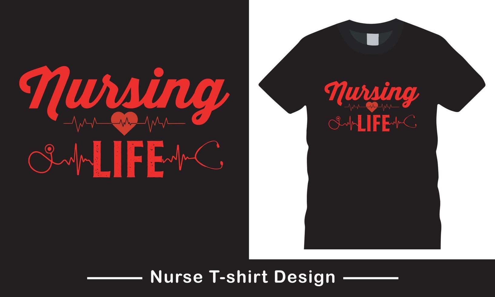 camiseta de enfermeira vetor