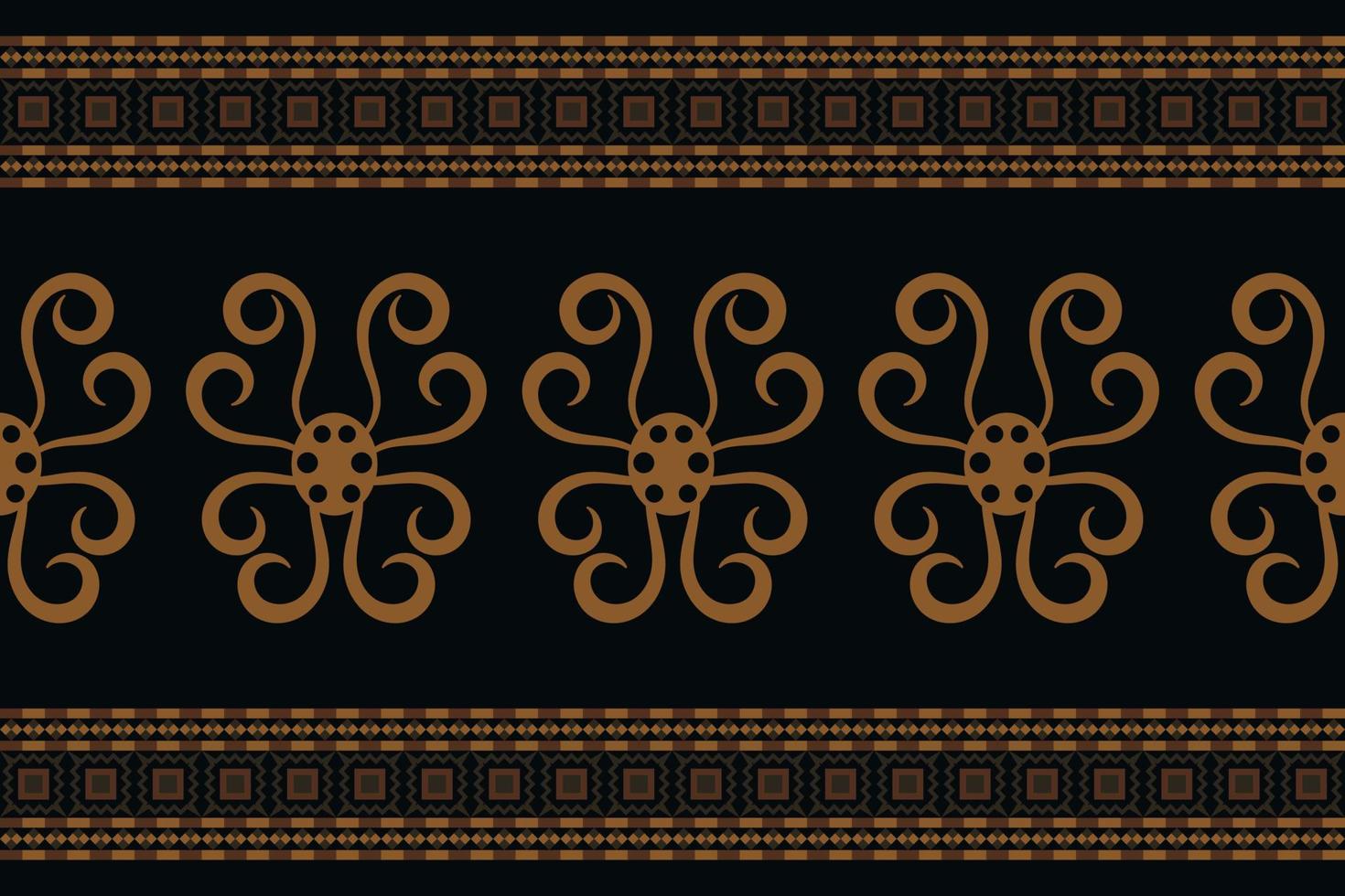 estilo geométrico padrão de tecido étnico. sarong asteca étnico padrão oriental tradicional fundo preto escuro. resumo,vetor,ilustração. use para textura, roupas, embrulhos, decoração, carpete. vetor