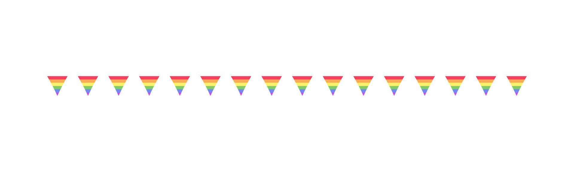 arco Iris bandeira separador. orgulho mês divisor simples vetor ilustração clipart