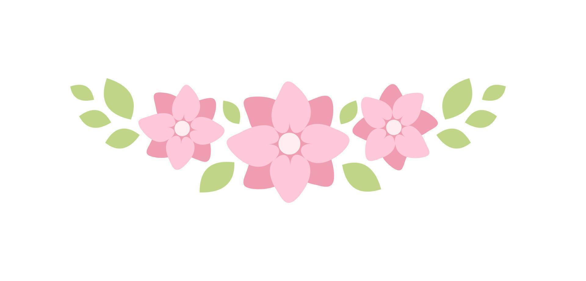 fofa floral divisor fronteira linha ilustração vetor