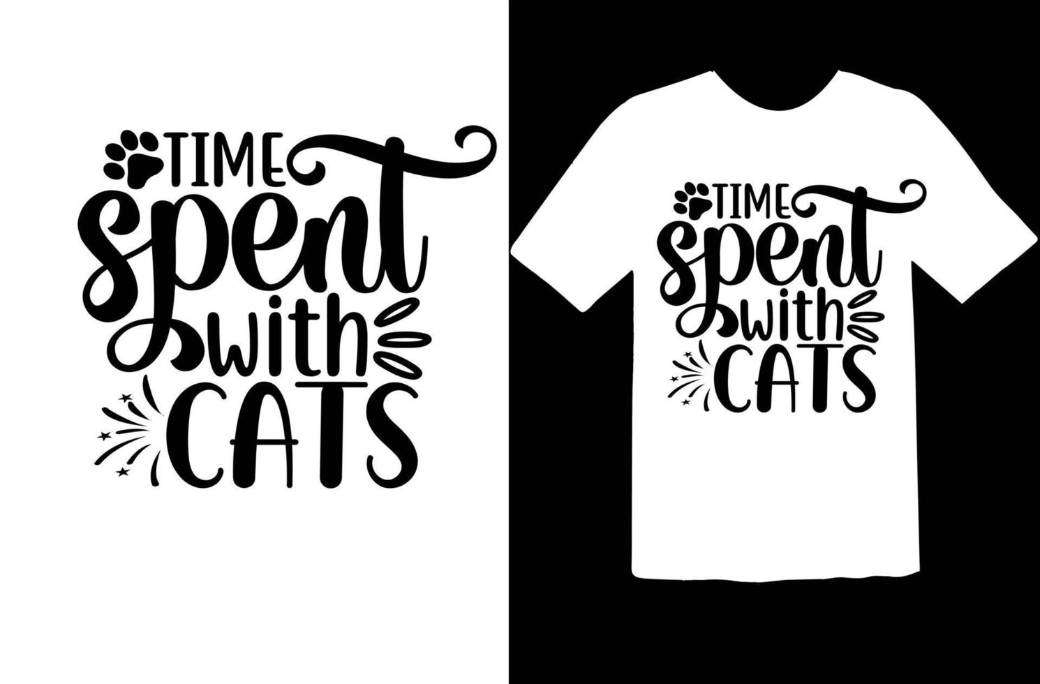 design de camiseta svg de gato vetor