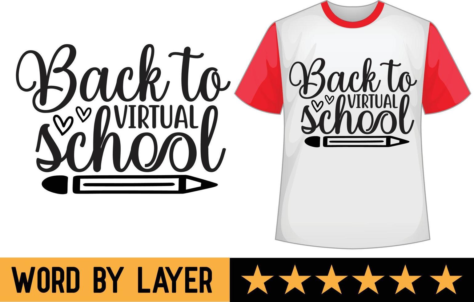 costas para escola SVG t camisa Projeto vetor