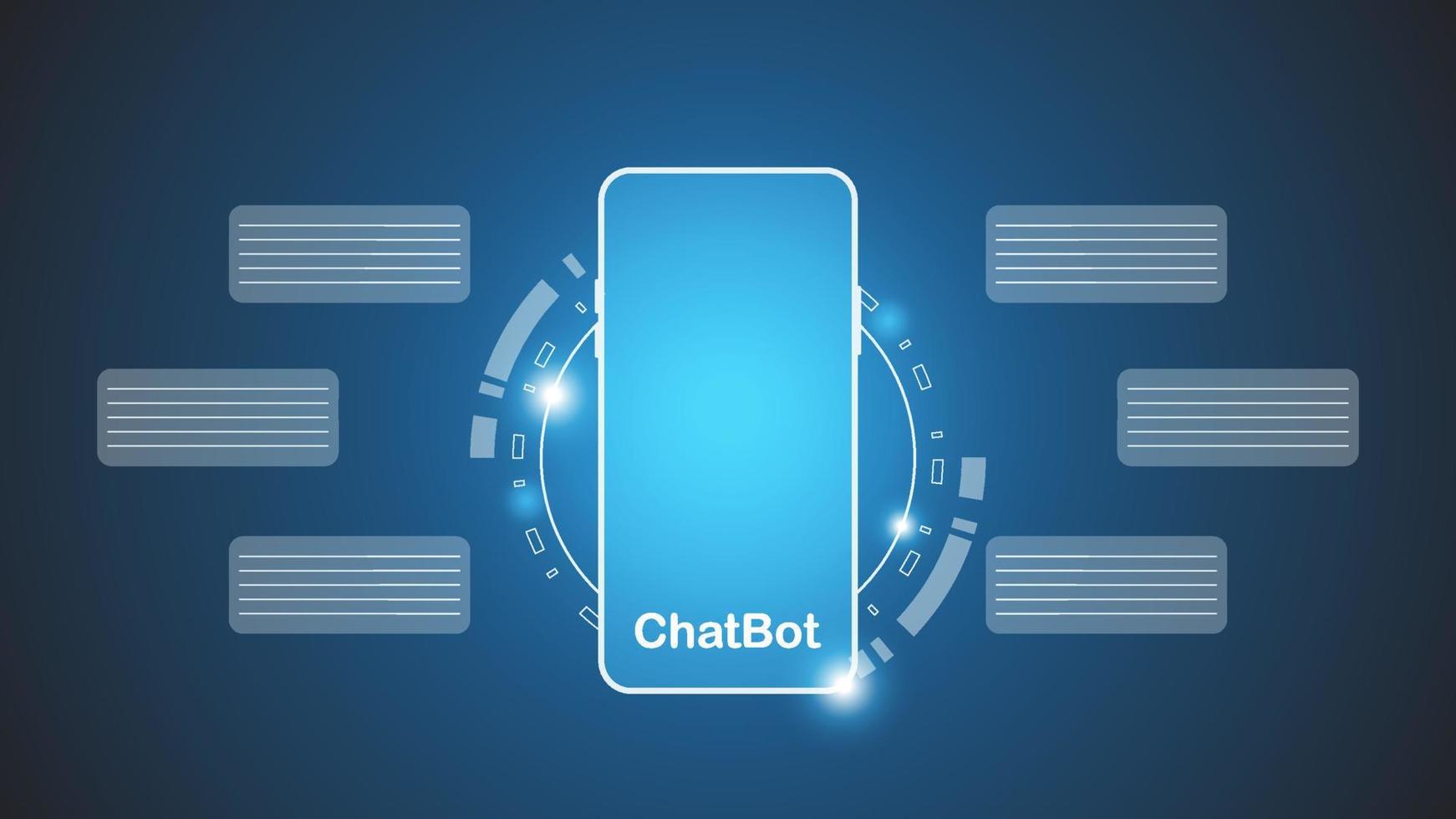 chatbot ai artificial inteligência tecnologia hitech conceito. chatbot inscrição inteligente robô, aberto ai, linha, tecnologia abstrato, vetor. Projeto para conversando, rede bandeira, fundo, transformação. vetor