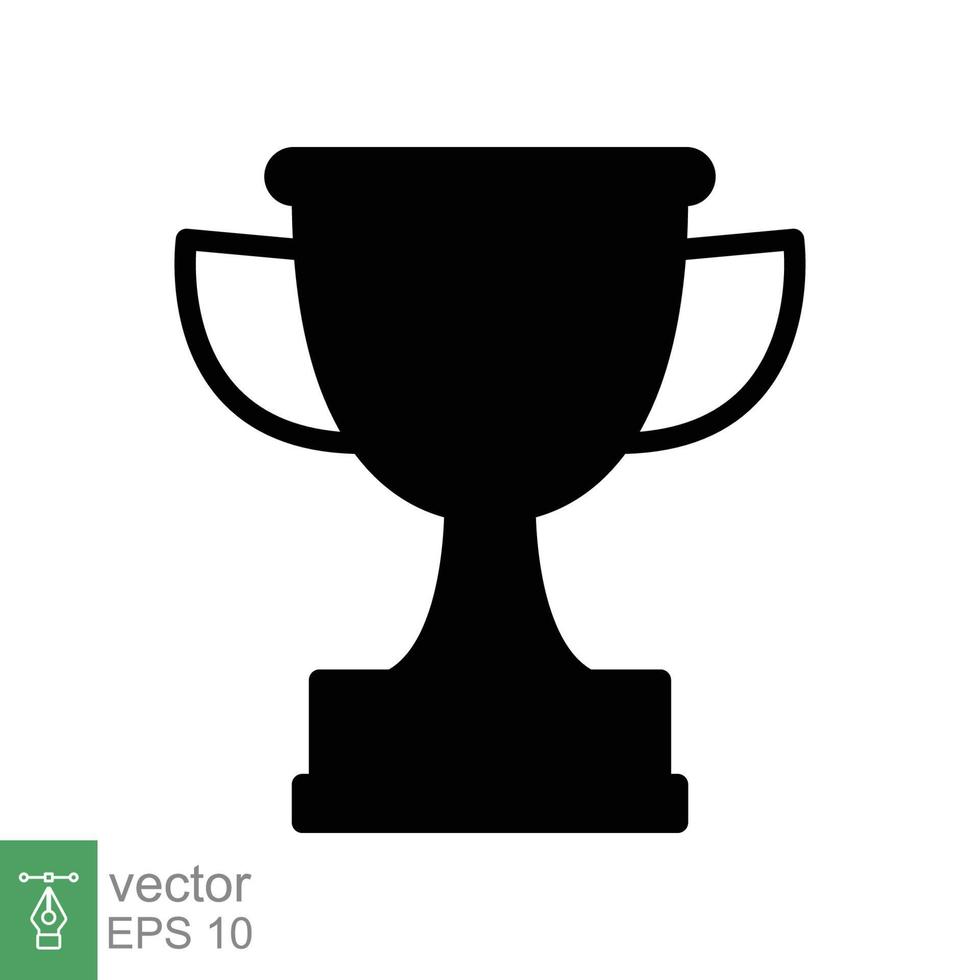 troféu glifo ícone. simples sólido estilo para aplicativo e rede Projeto elemento. ganhador, prêmio, xícara, campeão, concurso, prêmio, Ganhou conceito. vetor ilustração isolado em branco fundo. eps 10.