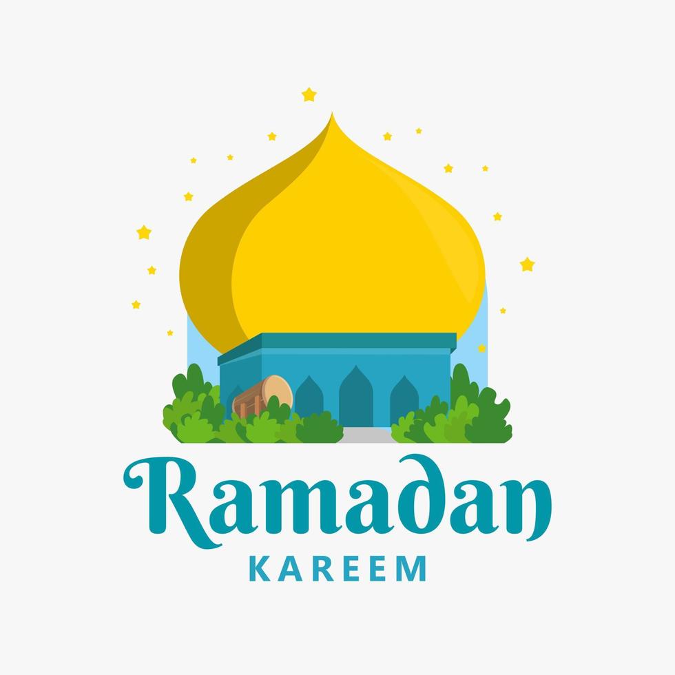 Ramadã kareem logotipo vetor