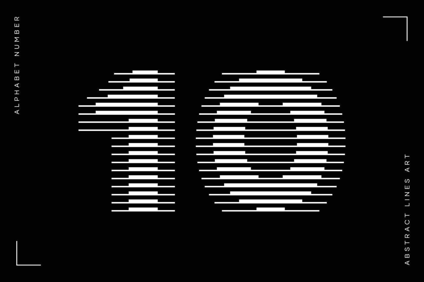 número dez logotipo linhas abstrato moderno arte vetor