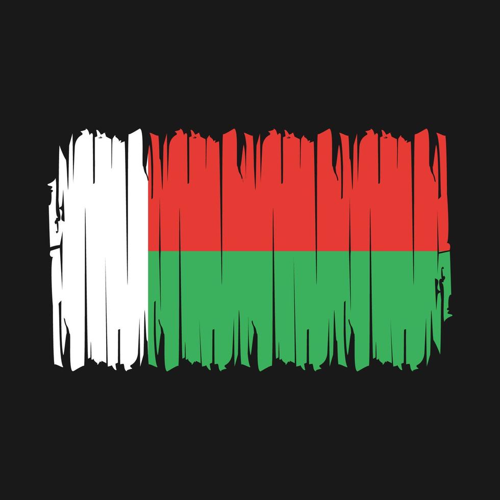 Madagáscar bandeira escova vetor