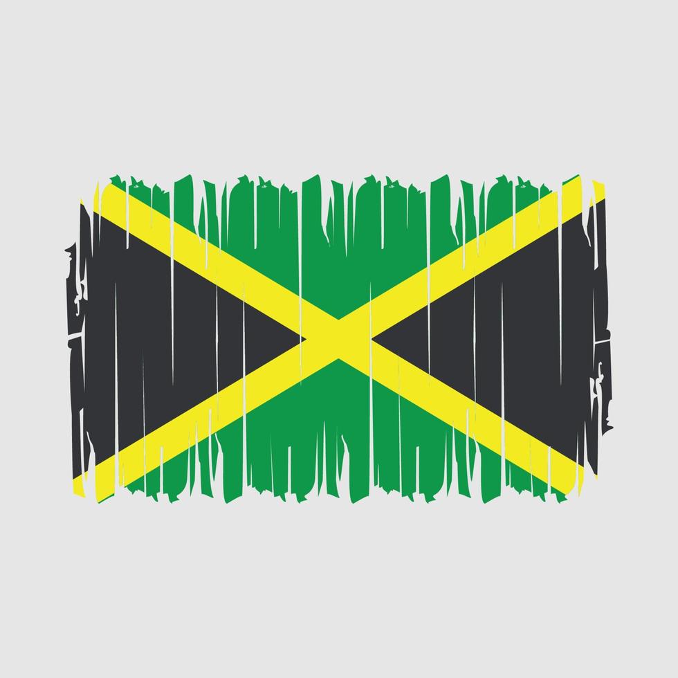 vetor de escova de bandeira da jamaica