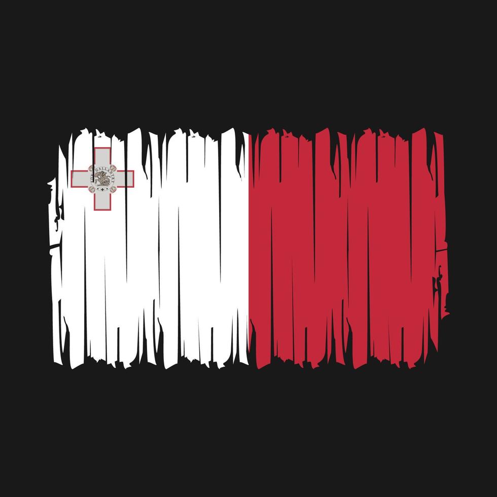 vetor de pincel de bandeira de malta