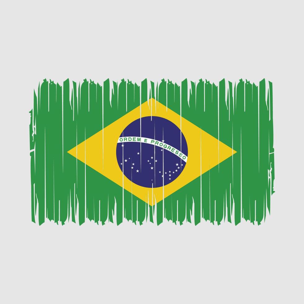 ilustração vetorial de escova de bandeira do brasil vetor