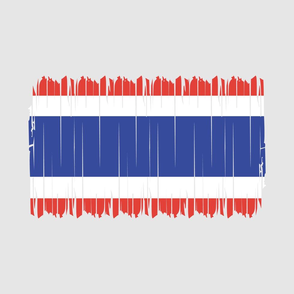 ilustração vetorial de escova de bandeira da tailândia vetor