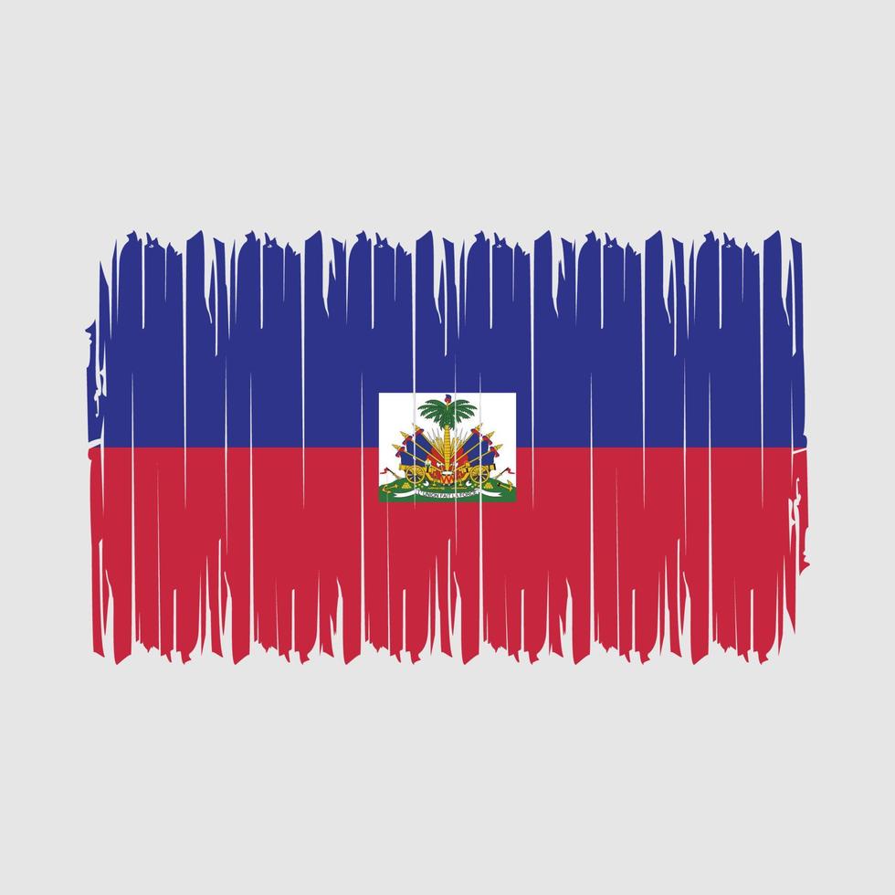 ilustração vetorial de pincel de bandeira do haiti vetor
