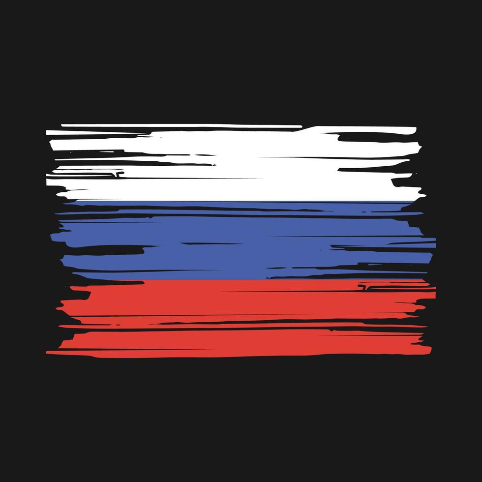 escova de bandeira da rússia vetor