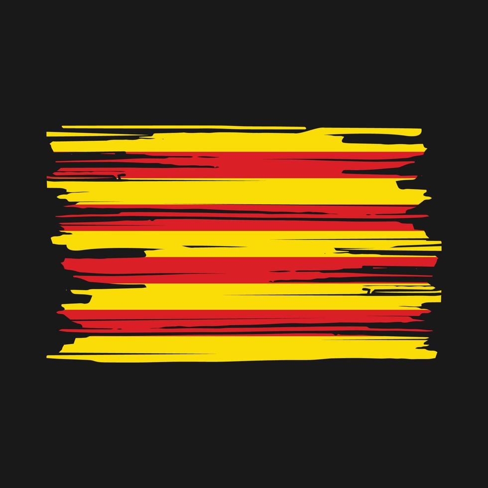 escova de bandeira da catalunha vetor