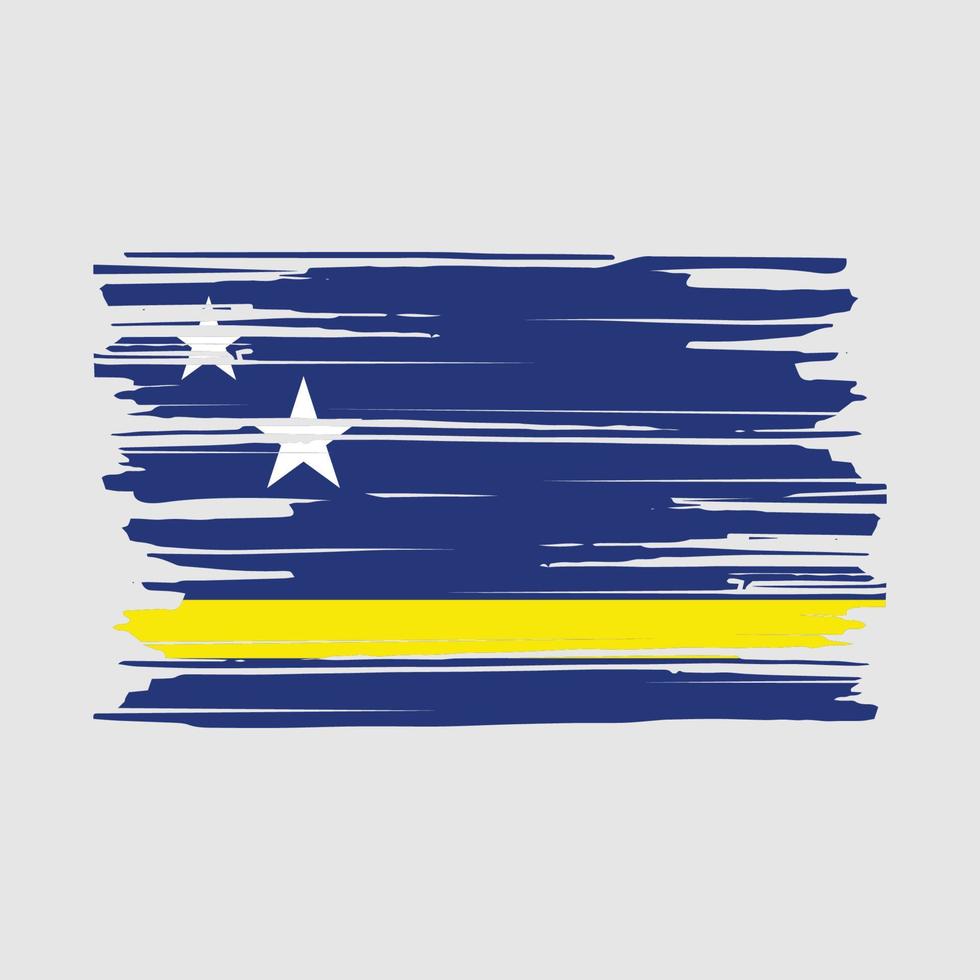 pincel de bandeira de curaçao vetor