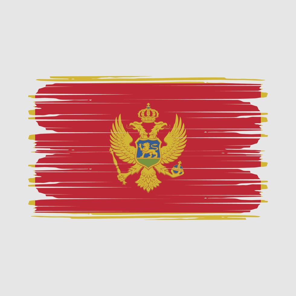 vetor de bandeira de montenegro