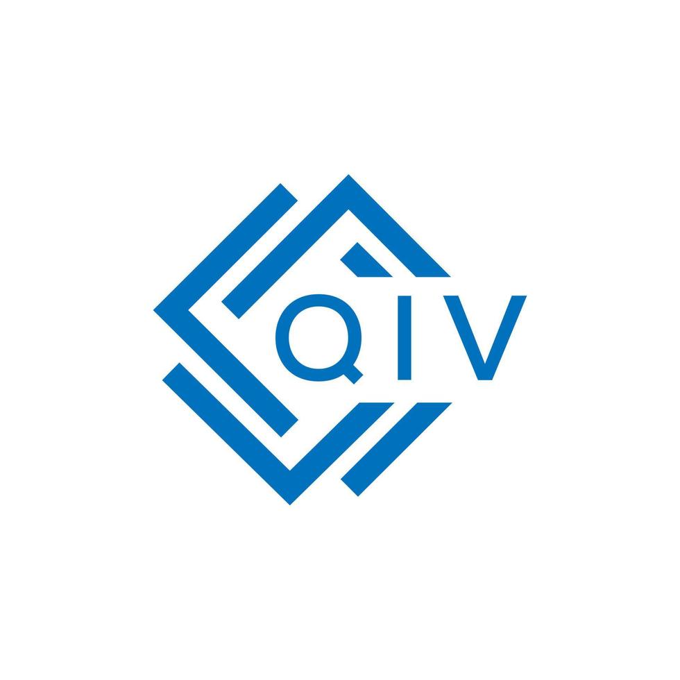 qiv carta logotipo Projeto em branco fundo. qiv criativo círculo carta logotipo conceito. qiv carta Projeto. vetor