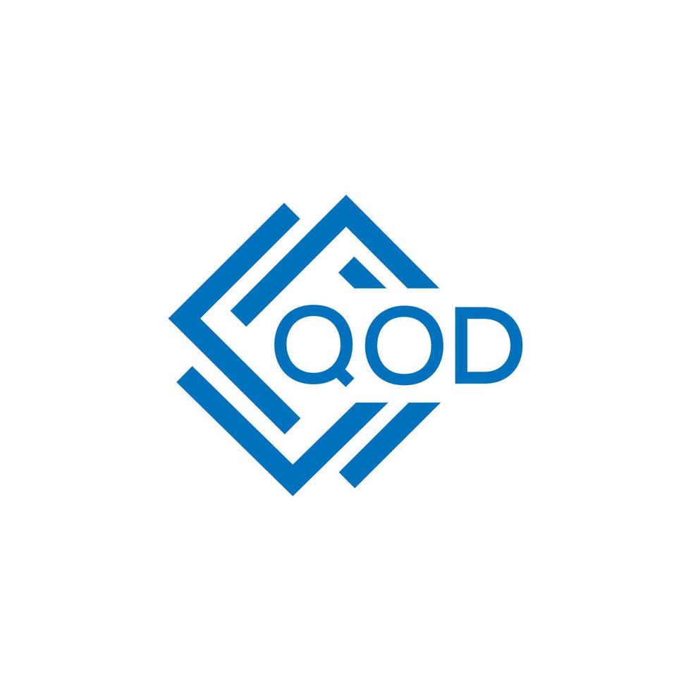 qod carta logotipo Projeto em branco fundo. qod criativo círculo carta logotipo conceito. qod carta Projeto. vetor
