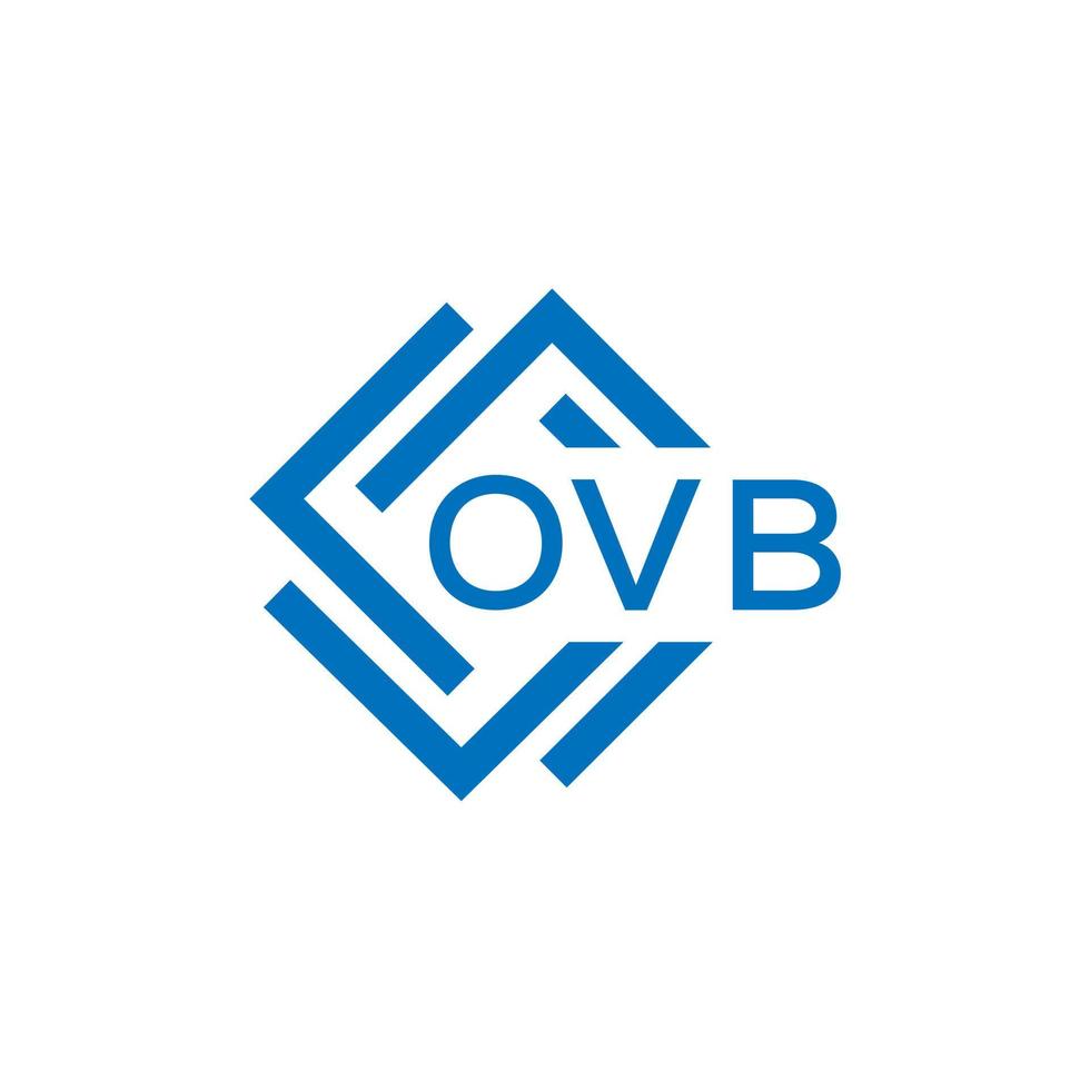 ovb carta design.ovb carta logotipo Projeto em branco fundo. ovb criativo círculo carta logotipo conceito. ovb carta Projeto. vetor