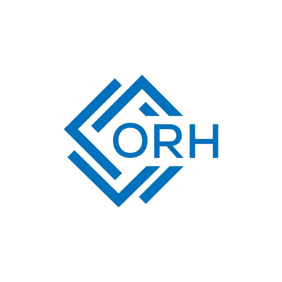 orh carta logotipo Projeto em branco fundo. orh criativo círculo carta logotipo conceito. orh carta Projeto. vetor