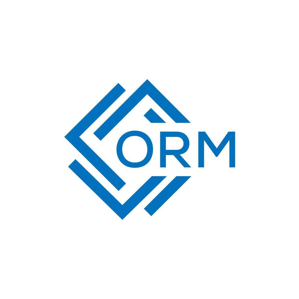 orm carta logotipo Projeto em branco fundo. orm criativo círculo carta logotipo conceito. orm carta Projeto. vetor