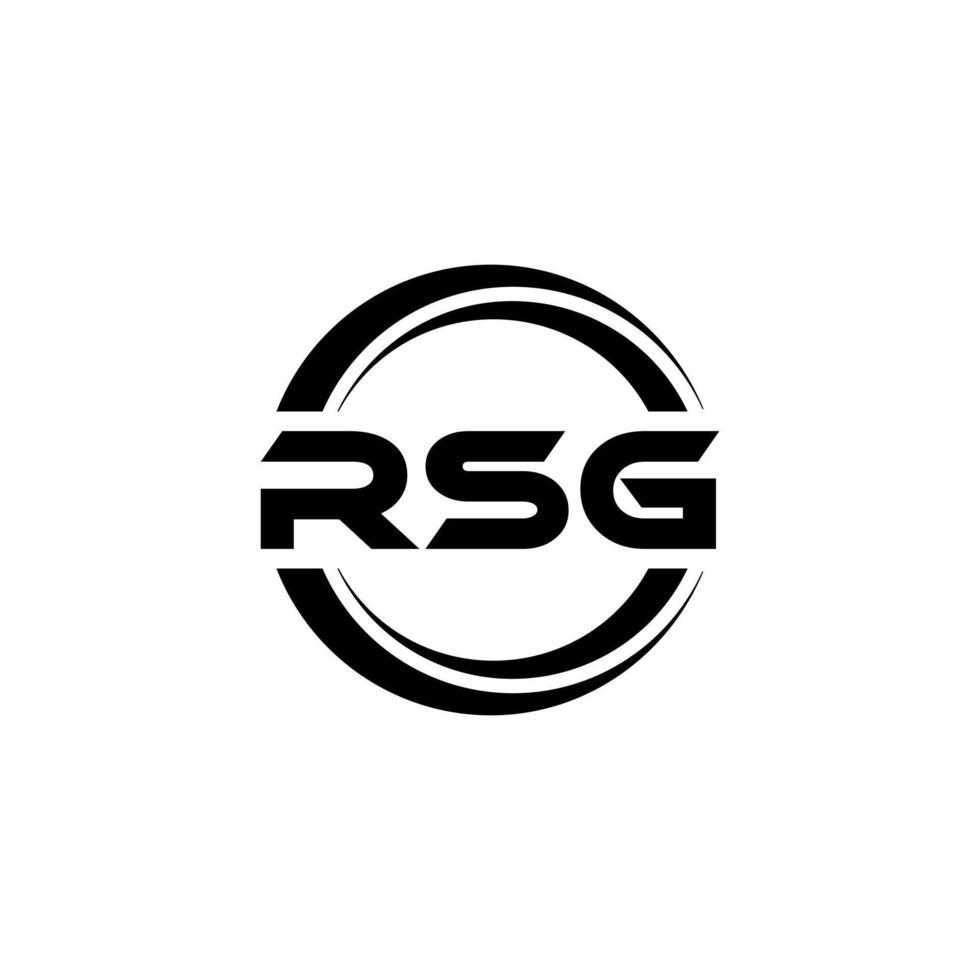 design de logotipo de carta rsg na ilustração. logotipo vetorial, desenhos de caligrafia para logotipo, pôster, convite, etc. vetor