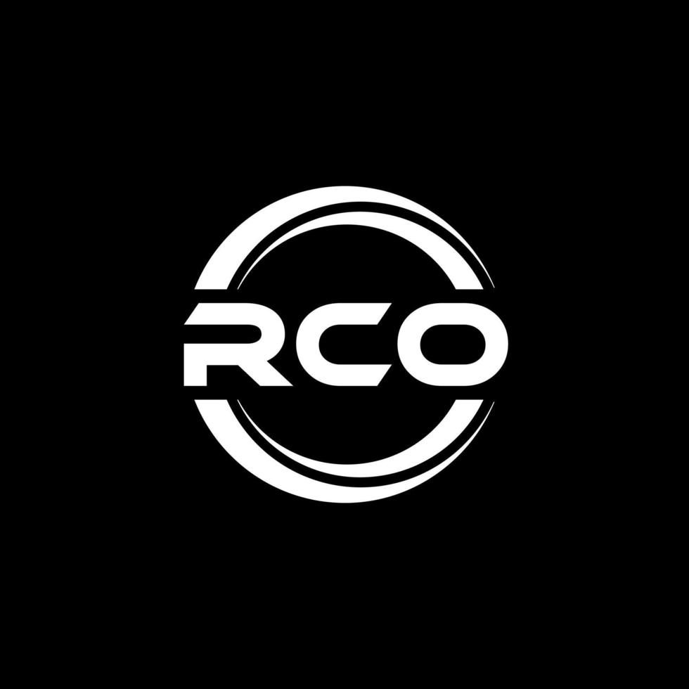 design de logotipo de carta rco na ilustração. logotipo vetorial, desenhos de caligrafia para logotipo, pôster, convite, etc. vetor