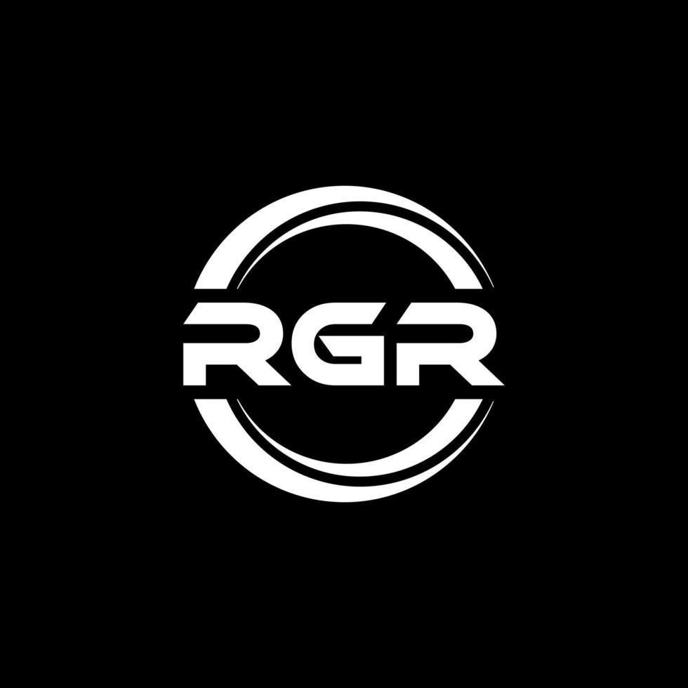 design de logotipo de carta rgr na ilustração. logotipo vetorial, desenhos de caligrafia para logotipo, pôster, convite, etc. vetor