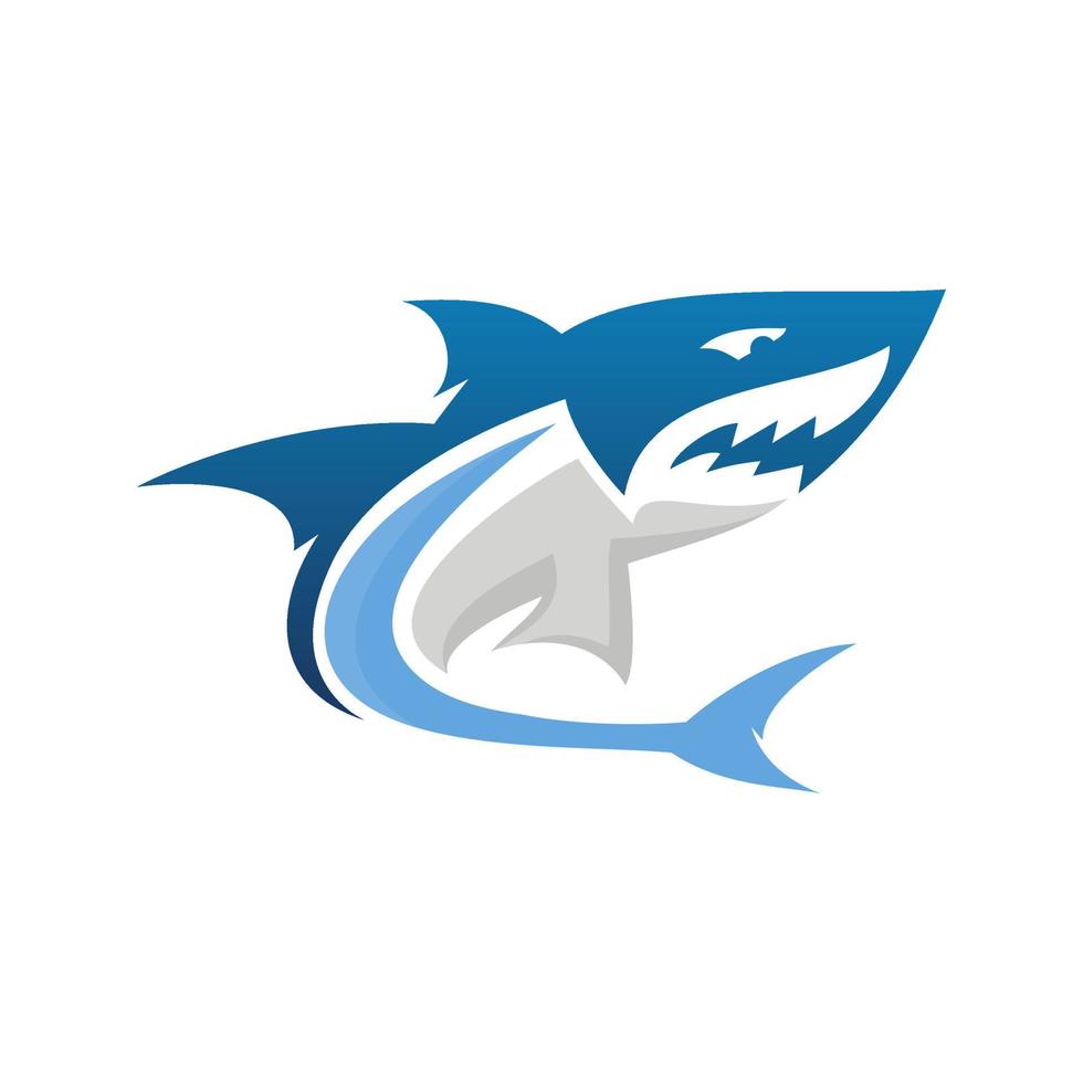 selvagem Tubarão logotipo vetor modelo