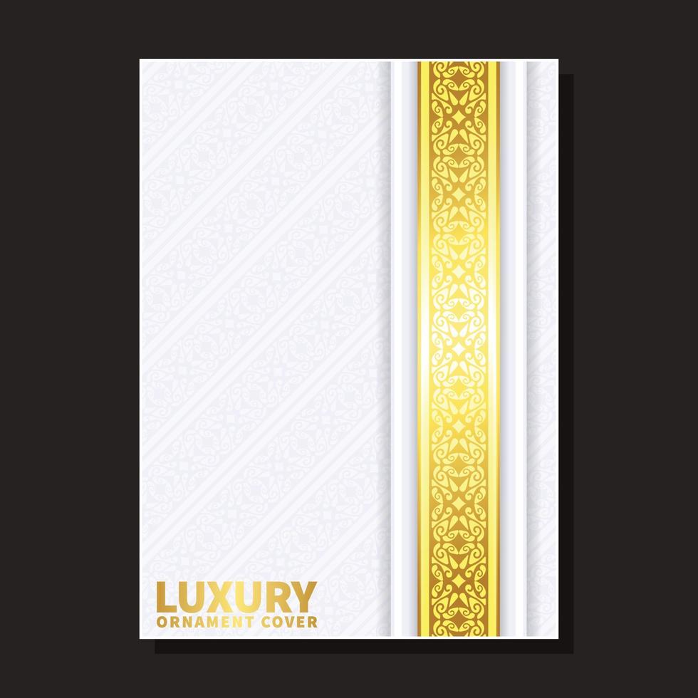 capa de padrão de linha abstrata branca elegante vetor