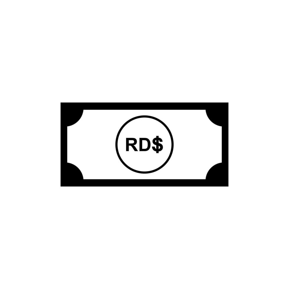 dominicano república moeda símbolo, dominicano peso ícone, dop placa. vetor ilustração