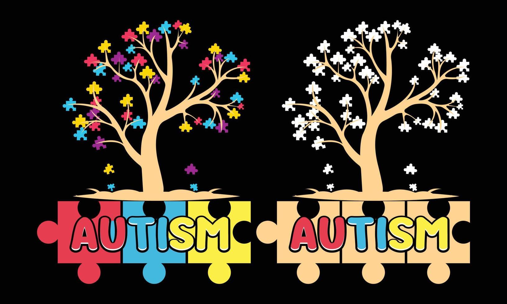 feliz autismo consciência dia camiseta Projeto vetor