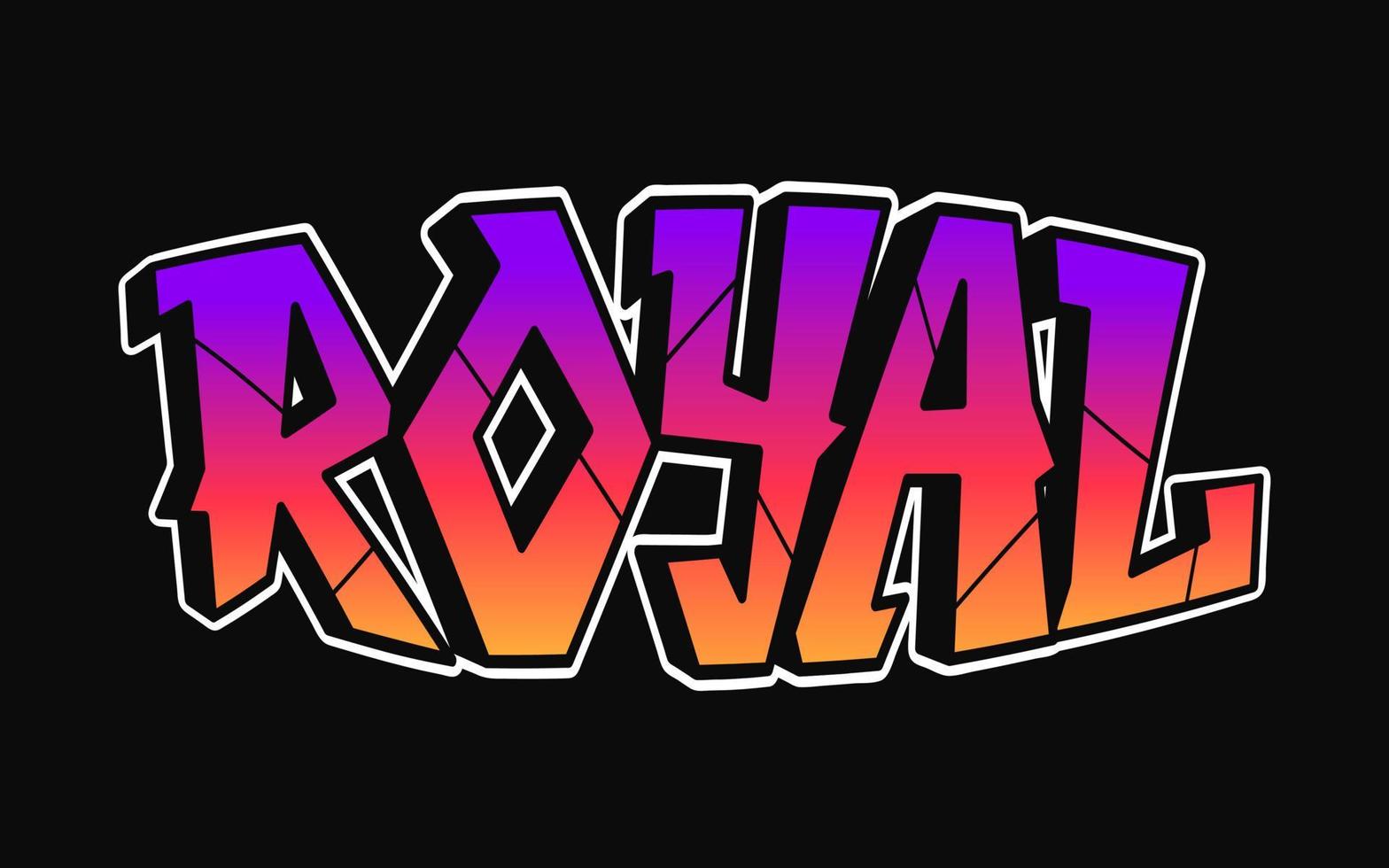 real palavra trippy psicodélico grafite estilo letras.vetor mão desenhado rabisco desenho animado logotipo real ilustração. engraçado legal trippy cartas, moda, grafite estilo impressão para camiseta, poster conceito vetor