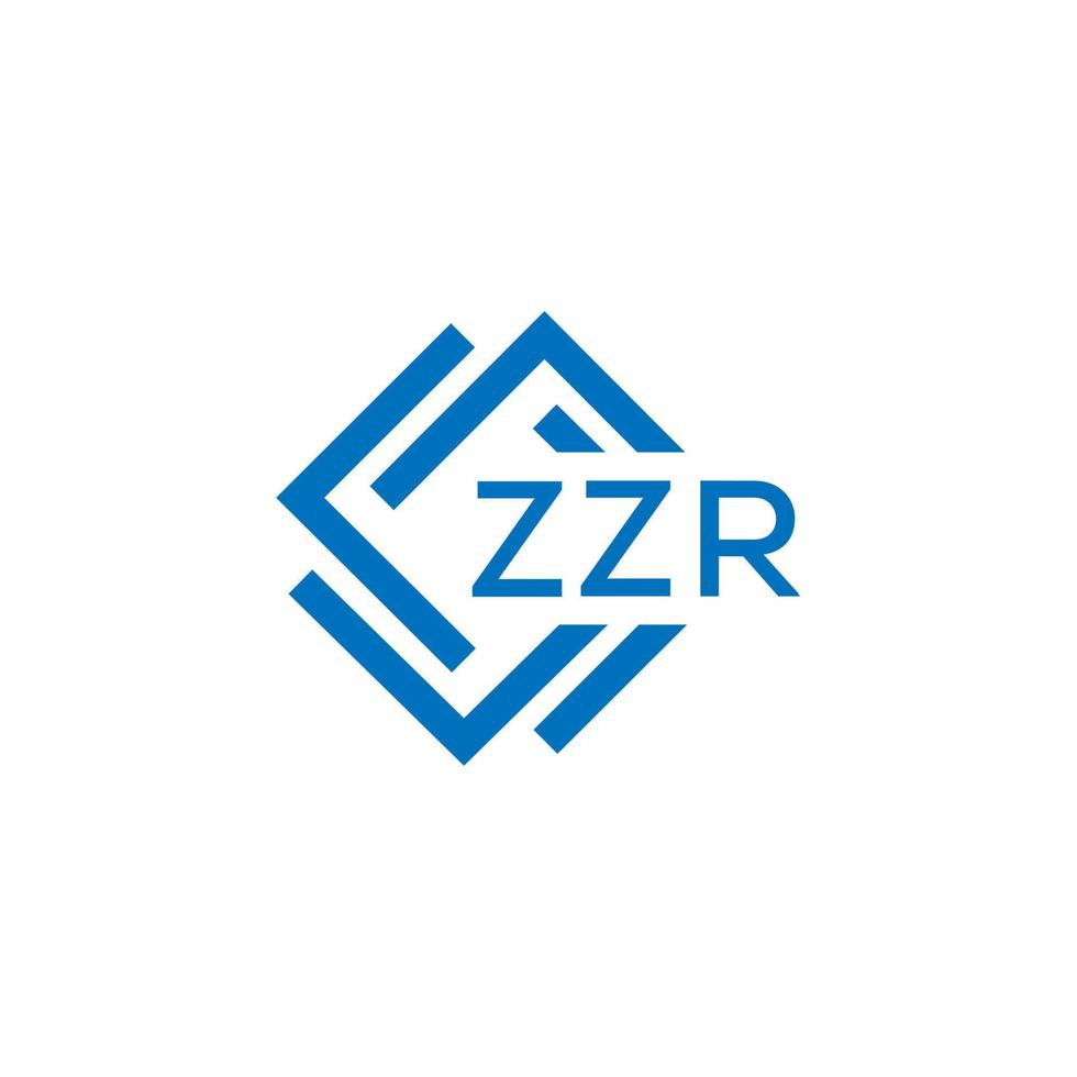 zzr tecnologia carta logotipo Projeto em branco fundo. zzr criativo iniciais tecnologia carta logotipo conceito. zzr tecnologia carta Projeto. vetor