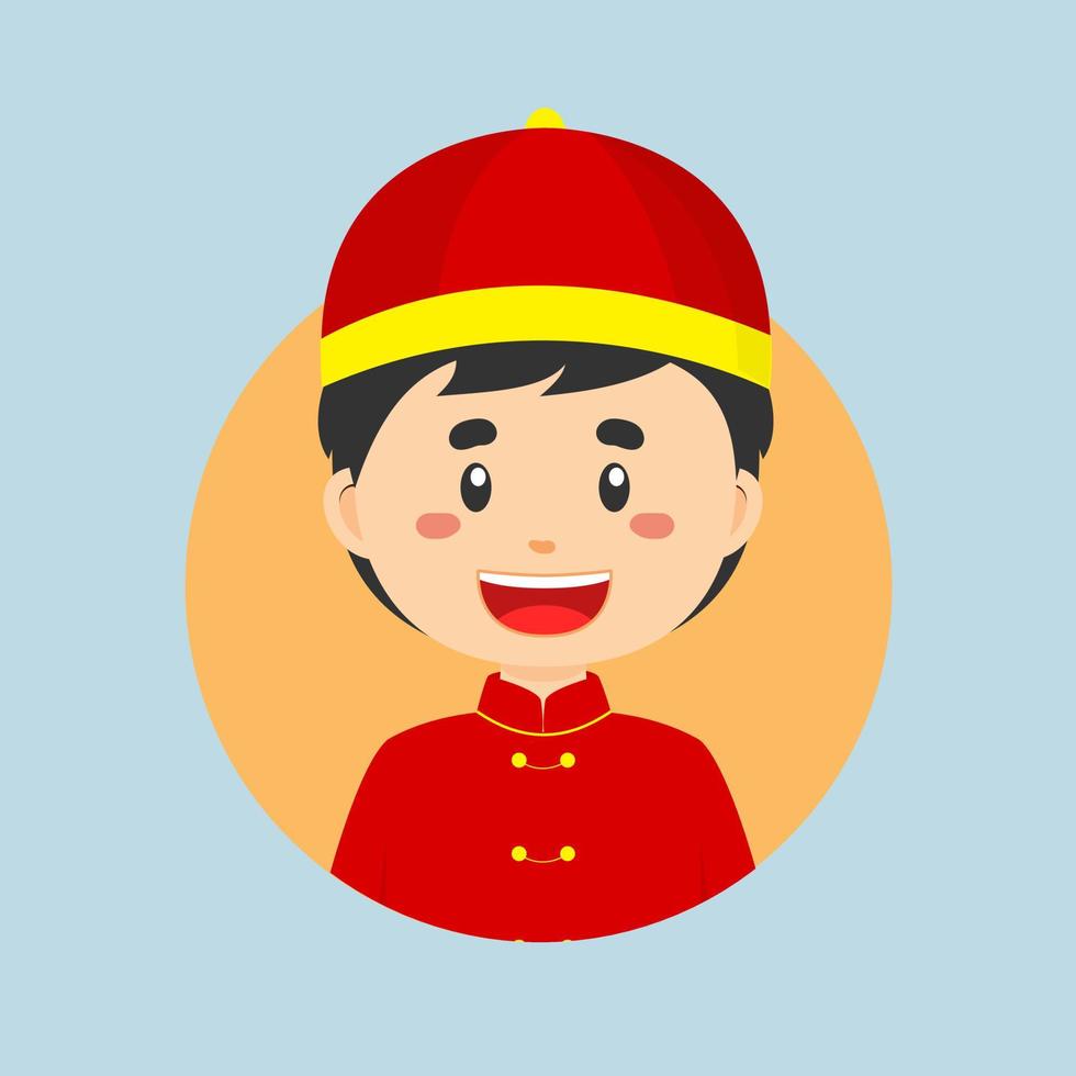 avatar do uma chinês personagem vetor