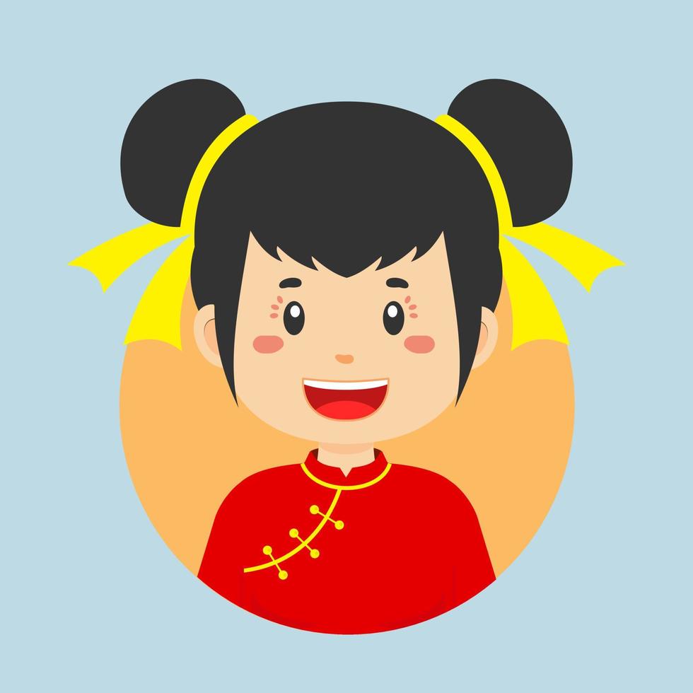 avatar do uma chinês personagem vetor