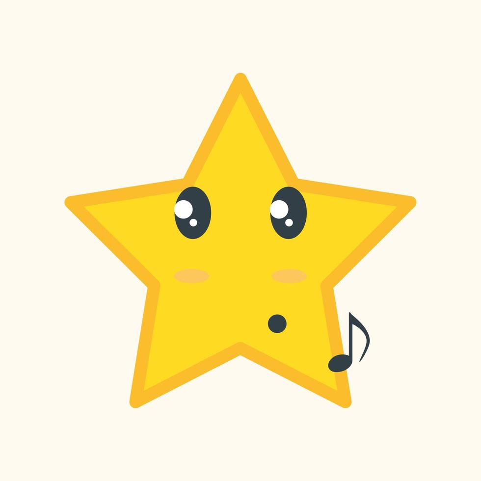 Estrela emoticon logotipo vetor